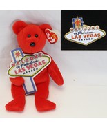 Ty Beanie Baby Aces Bear Las Vegas w/Tag 1-6-2006 Plush Stuffed Toy &amp; La... - $346.14 MXN