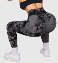 Seamless Tie Dye Leggings Women Yoga Pants Push Up Sport Fitness Running Gym Leg - £25.28 GBP