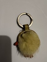 Coach Vintage Fur Fuzzy Yellow Duck Keychain Keyring RARE HTF! Retired! - £31.43 GBP