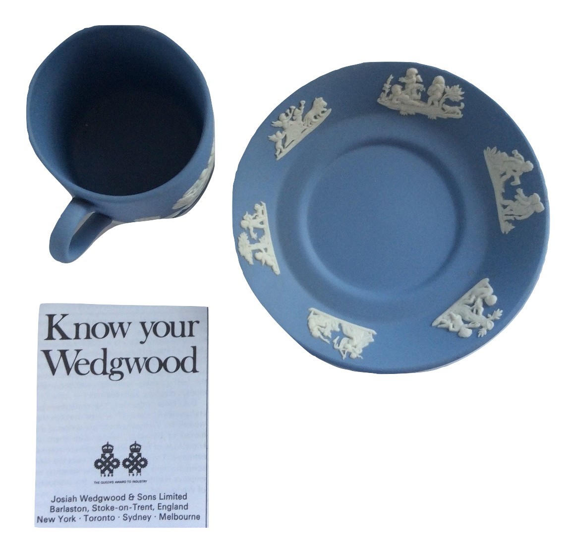 Wedge Wood Blue Chip Cup And Saucer Set - Multi-Color  New Still In Box  - $20.00