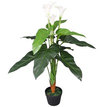Artificial Calla Lily Plant with Pot 85 cm White - £27.63 GBP