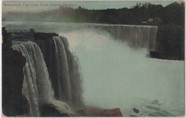 Horseshoe Fall From Goat Island, Niagara Falls, NY - Vintage Postcard  1908 - £12.88 GBP