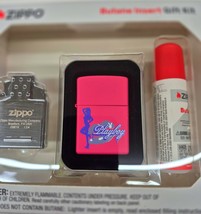 Rare Pink Playboy Bunny Zippo LIghter Gift Set - $47.45