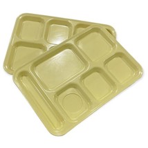 Vtg SiLite Melamine School Cafeteria Lunch Divided Tray Yellow Arrowhead Lot 2 - £15.49 GBP