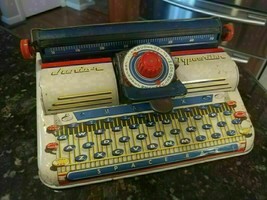 Vintage Junior Typewriter by Marx Tin Litho Lithograph Toy - $24.67