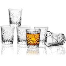 Vintage Shot Glasses Set Of 6 Barware Collection Crystal Drinking Liqueu... - £19.75 GBP