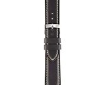 Morellato Rodius Calf Leather Watch Strap - Black - 18mm - Chrome-plated... - £18.07 GBP