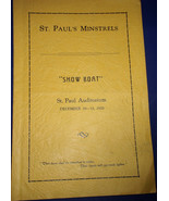 Vintage St Paul’s Minstrels Show Boat St. Paul&#39;s Auditorium Program 1933 - $13.66 CAD