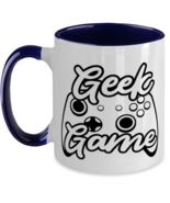 Geek game , navy Two Tone Coffee Mug. Model 60075  - £19.11 GBP