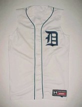 Detroit Tigers #8 MLB AL Under Armour Vintage White Sleeveless Baseball Jersey S - £59.35 GBP