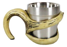 Rustic Western Forest Stag Buck Deer Antlers Artwork Standard Coffee Mug... - £19.53 GBP