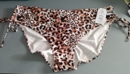 Time And Tru Mid-Rise Bikini Bottom 3X Browns/White Animal Print NWT - $93.13 MXN
