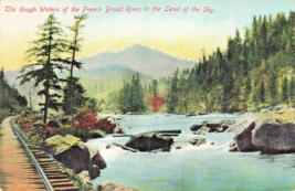 Land Of Sky North Carolina~Rough WATERS-RAILROAD-FRENCH Broad~Antique Postcard - £7.01 GBP