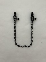 Nipple Clamps with Chain Clip Clamp BDSM Bondage Black - £14.75 GBP