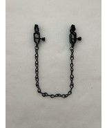 Nipple Clamps with Chain Clip Clamp BDSM Bondage Black - £14.63 GBP
