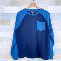 Patagonia Micro D Crew Neck Sweatshirt Blue Fleece Raglan Sweater Mens M... - £30.48 GBP