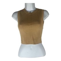 Zara Women&#39;s Tan Sleeveless Crop Top Size Small - $14.90
