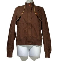 volcom gals brown zip up long sleeve Vintage Paper Boy Streetwear jacket... - £23.23 GBP