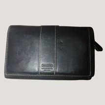 Coach Leather Black Wallet With Zipper &amp; Snap Closure - $48.81