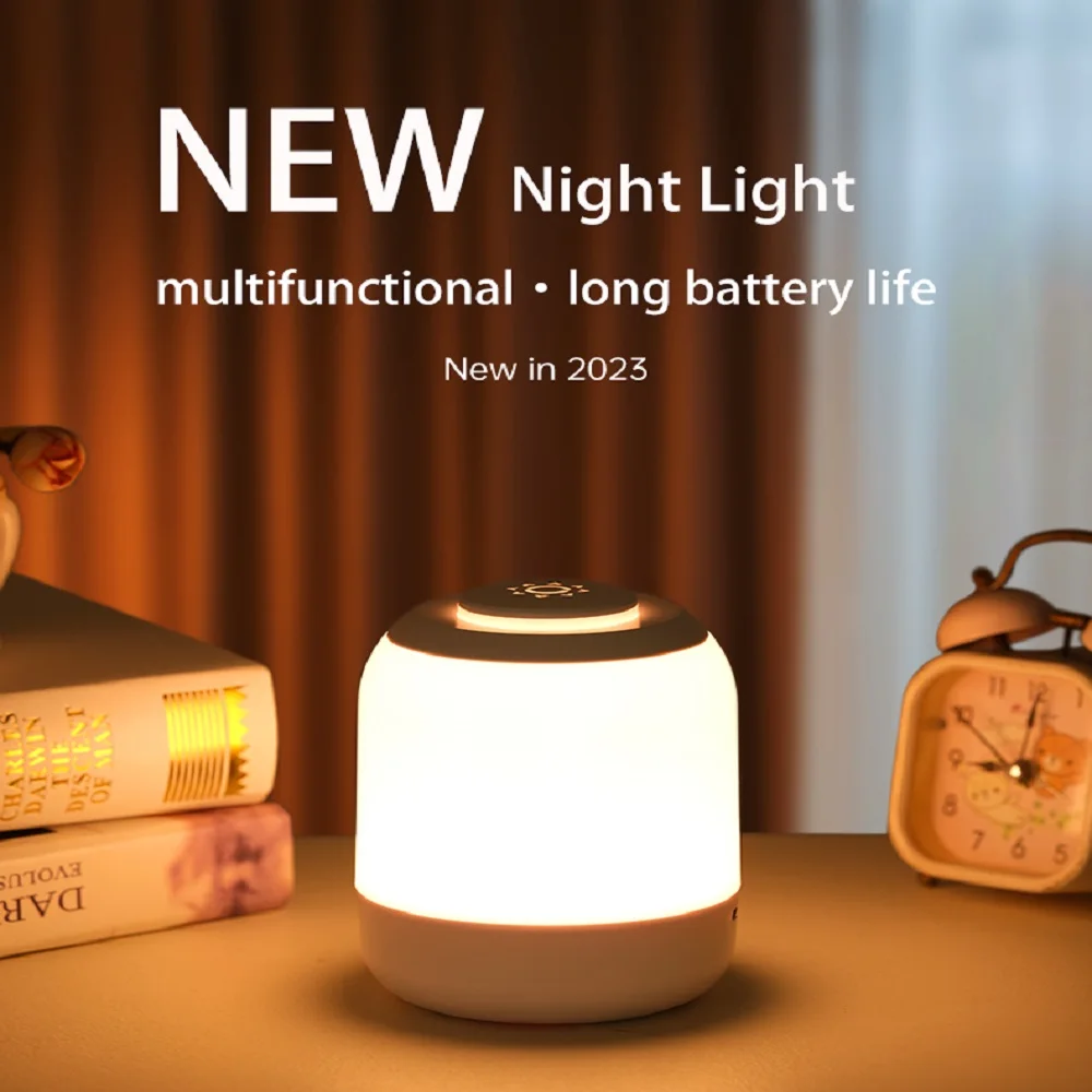 Amp night light table lamp bedside lamp bedroom lamp with touch sensor portable usb led thumb200