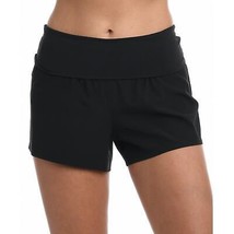 La Blanca Womens Soft Waistband Board Shorts Size S Black Fold Over New 3&quot; - £26.64 GBP