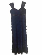Ignite Evening by Carollin Women&#39;s Formal Sleeveless Maxi Dress  Navy Go... - £30.92 GBP
