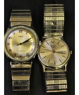 1980s Timex Marlin Wrist Watch Gold Tone Hand-Wound Mechanical Analo Dat... - £30.62 GBP