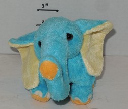 Ty Jimbo the Circus Elephant 6&quot; Beanie Babies baby plush toy Blue Orange - £11.81 GBP