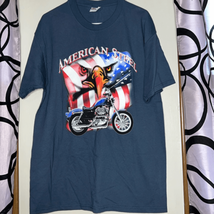 Mens Biker Shirt American Steel Motorcycle Pigment Dyed Tee T-Shirt - $17.64