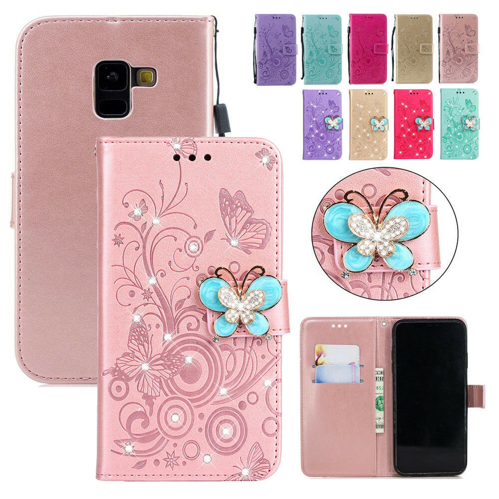 For Samsung S10 Plus J5Pro A6 A8 S9 S8+ Magnetic Flip Leather Wallet Case Cover