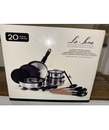 LA SERA Fine Cookware 20 Piece Detachable Handle Cookware Set ~ New ~ - €76,82 EUR