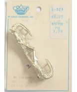 Vintage 1970s Crown Originals No Sew Belt Buckle Adjustable, Alligators,... - $292.50 MXN