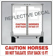Do Not Tailgate Caution Horses Decal Sticker Truck Trailer Stay Back 15&#39; FT R - £25.90 GBP