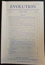 International Journal of Organic Evolution March 1988 Vol 42 No 2 Pg 217... - $15.98