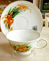 Rosenthal Group Danbury Mint Cup and Saucer &quot;Day Lily Wildflowers of Ame... - £14.60 GBP