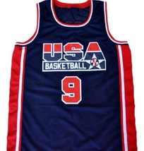 Michael Jordan Custom Team USA Basketball Jersey Navy Blue Any Size image 1