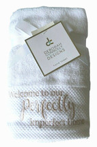 Deborah Connolly Hand Towels Bathroom Set of 2 Welcome To Our Imperfect ... - £33.22 GBP
