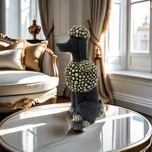Modern Resin Collectible Figurines, Creative Beaded Poodle Dog Statue An... - $99.00
