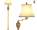 Traditional Led Floor Lamp With 350 Adjustable  Vintage Pole Lamp Swing ... - £95.09 GBP