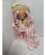 MGA Na Na Na Suprise Doll Sarah Snuggles Teddy Bear No Shoes Pink Hair - $9.89