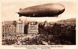 Graf Zeppelin original postcard Spain Barcelona Foto Roisin ca 1930 - £20.71 GBP