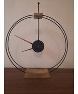 Reloj de mesa minimalista redondo Art Home Deco hecho a mano a prueba de... - $164.71 CAD