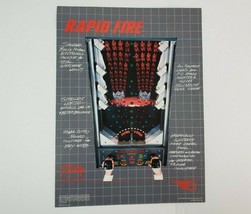 Vintage Bally RAPID FIRE Arcade Machine Game Original Flyer 1982 Adverti... - $24.74