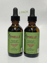 MIELLE Organics Rosemary Mint Scalp &amp; Hair Strengthening Oil w/ Biotin 2oz Lot 2 - £15.37 GBP