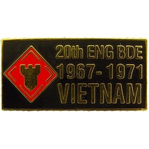 U.S. Army 20th Engineering Brigade Vietnam Pin 1 1/4&quot; - £8.04 GBP