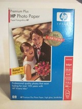 NIB - HP Premium Plus Inkjet High Gloss 4x6&quot; Borderless 100 Sheet Photo Paper - £15.94 GBP