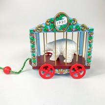 1991 Hallmark Keepsake Ornament &quot;Polar Circus Wagon&quot; Polar Bear Pull Toy Wagon - £6.22 GBP