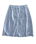 Tommy Bahama Womens  Skirt Sz Small Solid Blue 100% Silk Zip Closure Kne... - $14.84