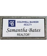 COLDWELL BANKER REALTY SILVER BLING CRYSTAL PERSONALIZED NAME BADGE W/ M... - $533.72 MXN
