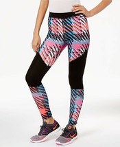 HUE Leggings Moto Mesh Active Stretch Ankle Zip Black Multi Size Large $... - £14.07 GBP